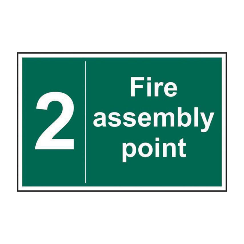 Spectrum Industrial Fire Assembly Point 2 - Sav (600 x 400mm)