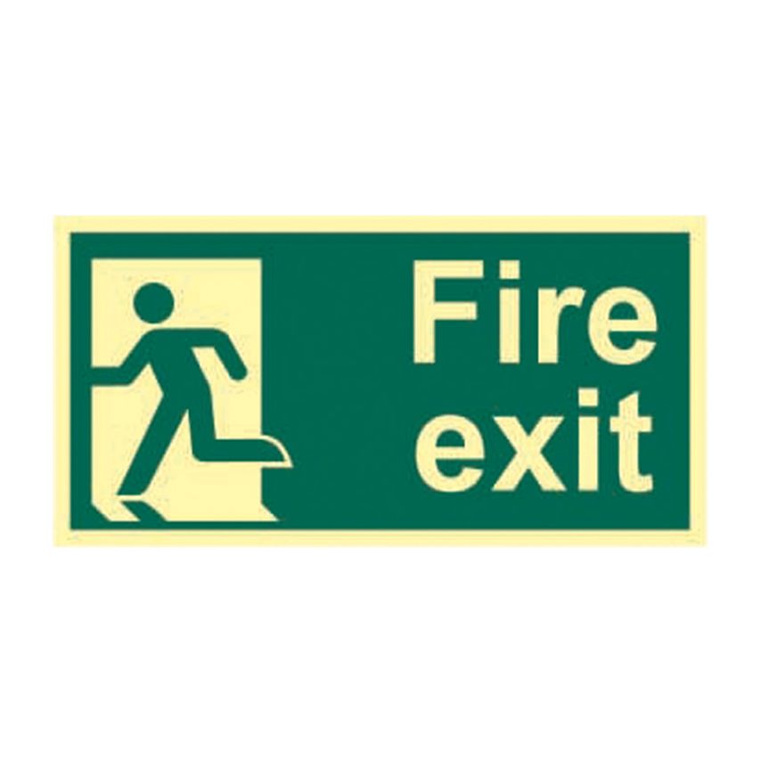Spectrum Industrial Fire Exit (Man Left) - Photolum (300 x 150mm)