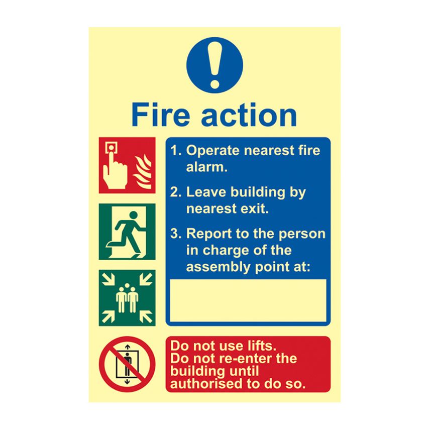 Spectrum Industrial Fire Action Procedure - PHS (200 x 300mm)