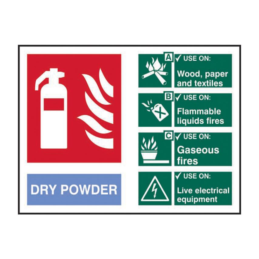 Spectrum Industrial Fire Extinguisher Composite - Dry Powder - Sav (200 x 150mm)
