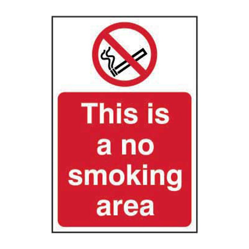 Spectrum Industrial This is A No Smoking Area - Sav (400 x 600mm)
