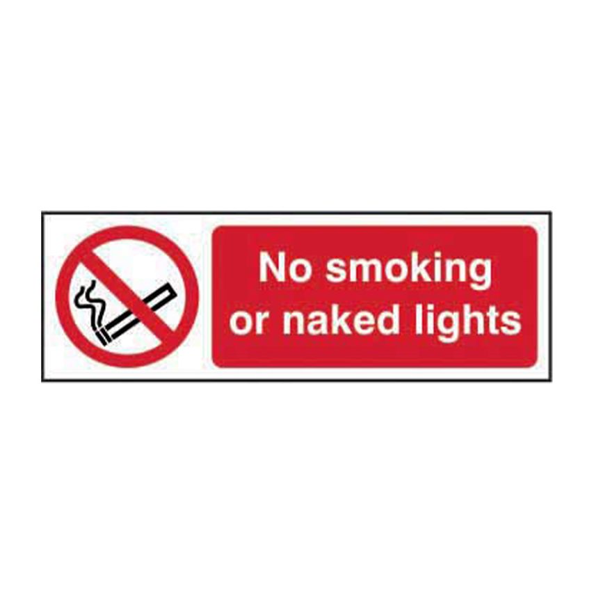 Spectrum Industrial NO Smoking or Naked Lights - RPVC (600 x 200mm)