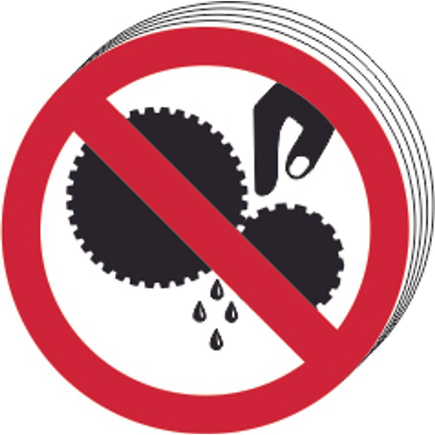 Spectrum Industrial Do Not Touch Symbol - Sav (50mm Dia.), Pack of 10