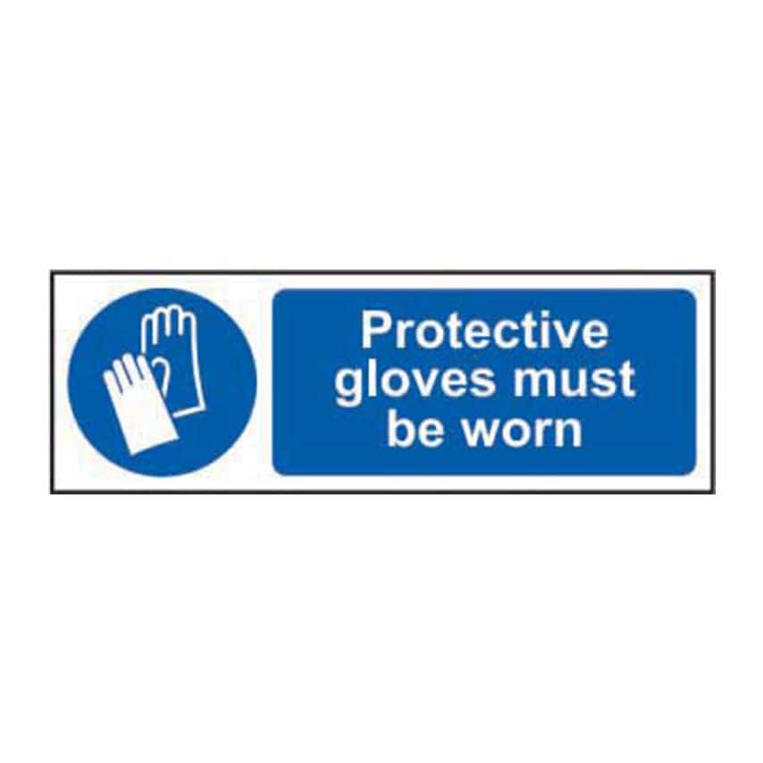 Spectrum Industrial Protective Gloves Must Be Worn - RPVC (600 x 200mm)