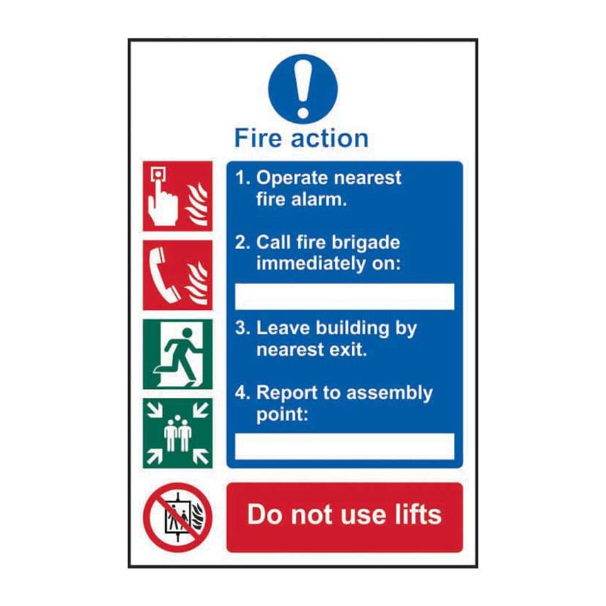 Spectrum Industrial Fire Action Procedure - Sav (200 x 300mm)