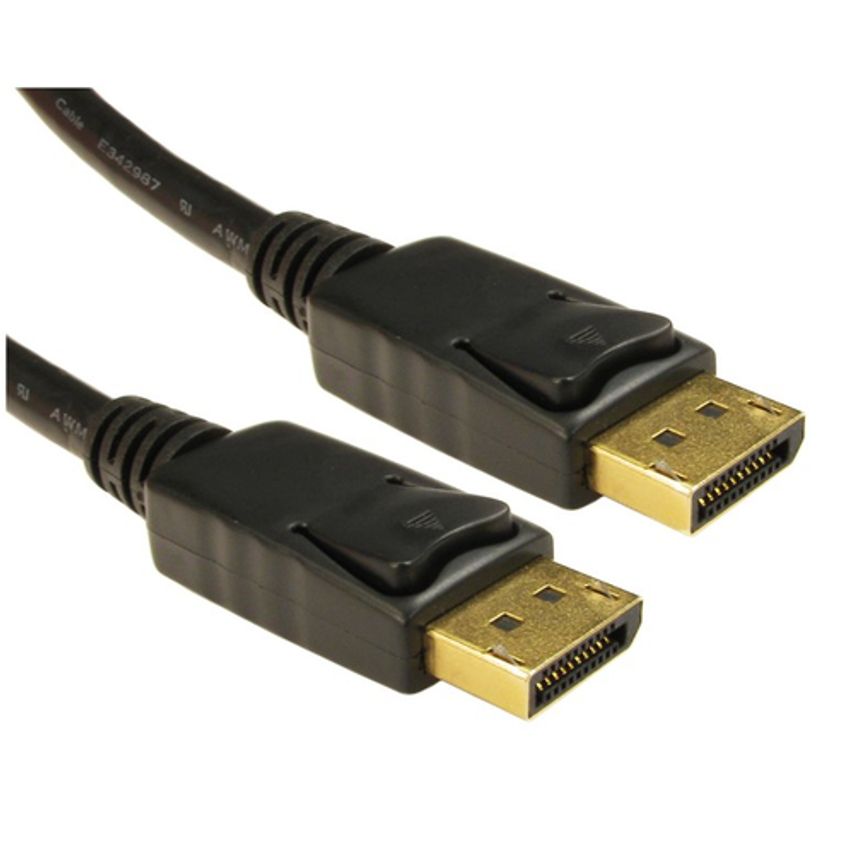 Cables Direct Cables TR Black Port M/M Cable Gold Connectors