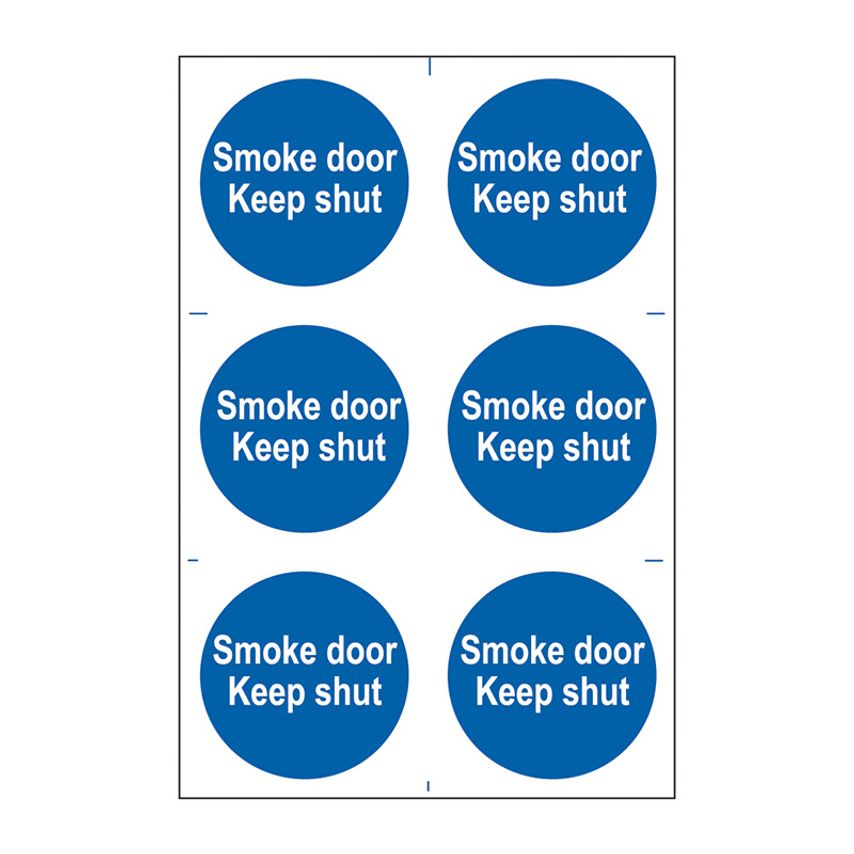 Spectrum Industrial Smoke Door Keep Shut - PVC (200 x 300mm)