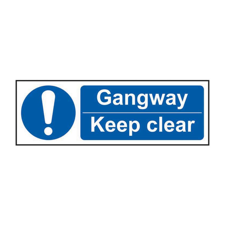Spectrum Industrial Gangway Keep Clear - RPVC (600 x 200mm)