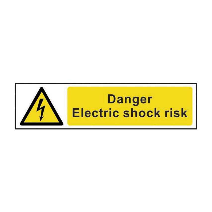 Spectrum Industrial Danger Electric Shock Risk - PVC (200 x 50mm)