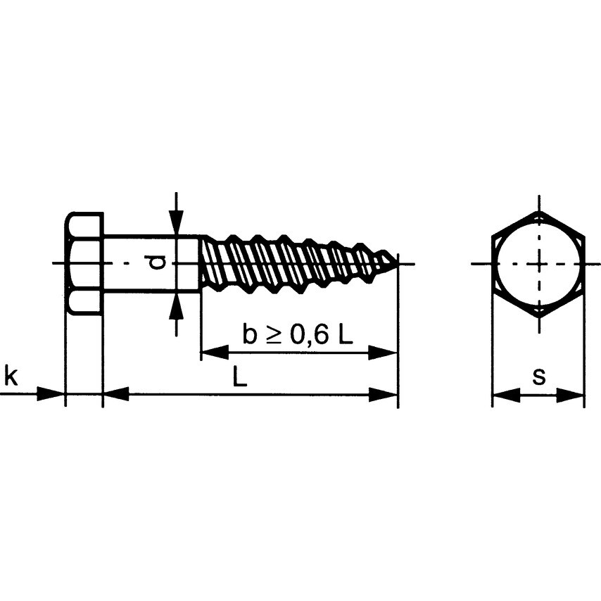 Qualfast 5X40MM Hex Head Wood Screw A2- you get 100