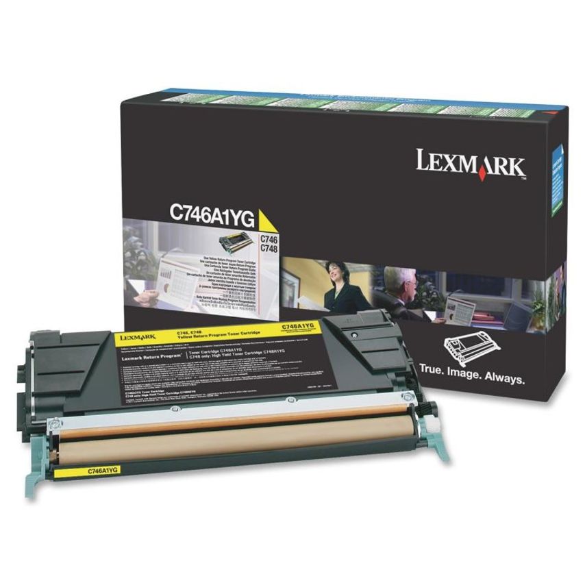 Lexmark Laser Medium Volume C746 C748 Yellow Return Program Cart