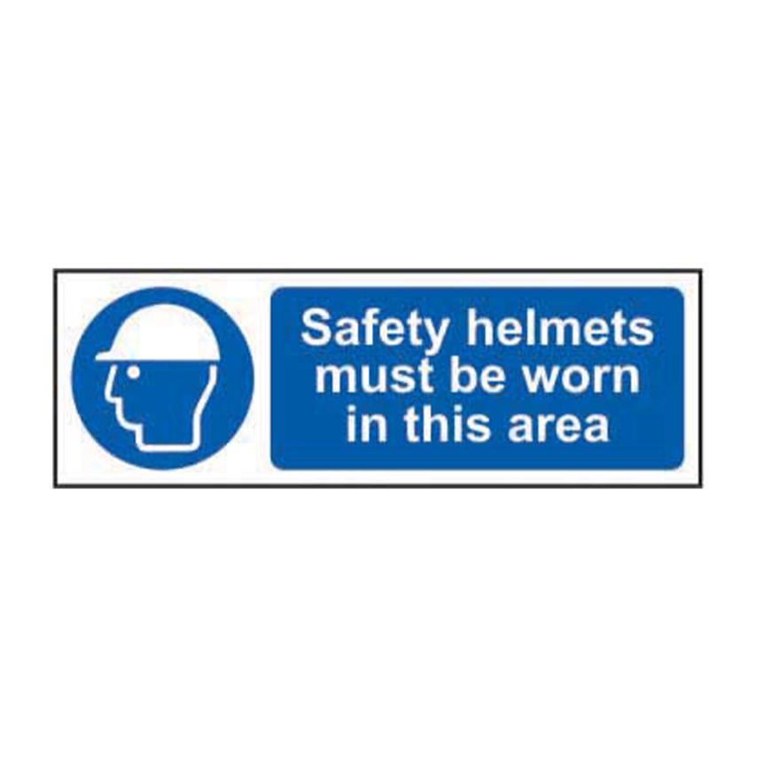 Spectrum Industrial Safety Helmets Must Be Worn in This Area - RPVC (600 x 200mm