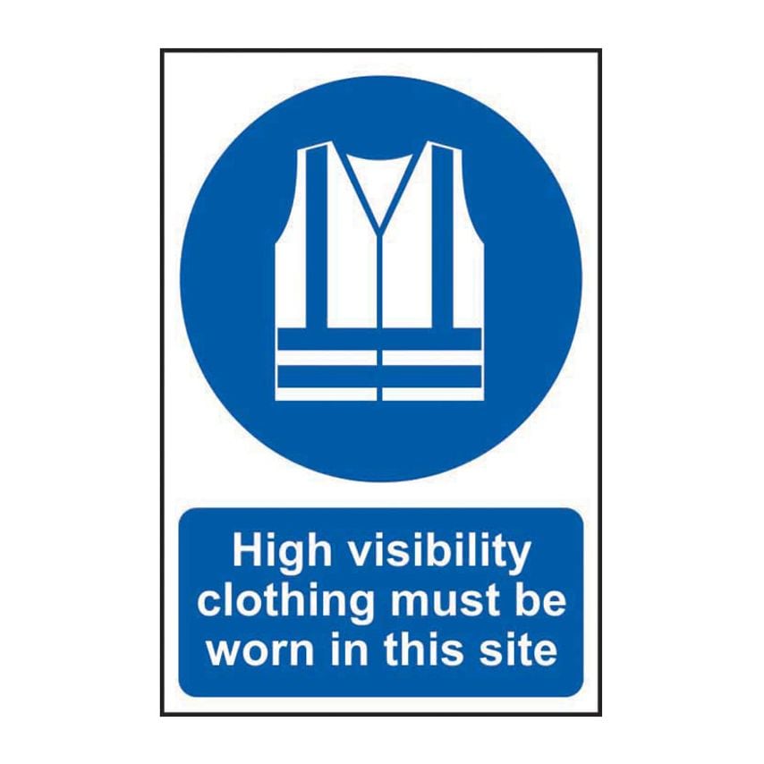 Spectrum Industrial High Visibility Clothing Must Be Worn in This Site - PVC (40