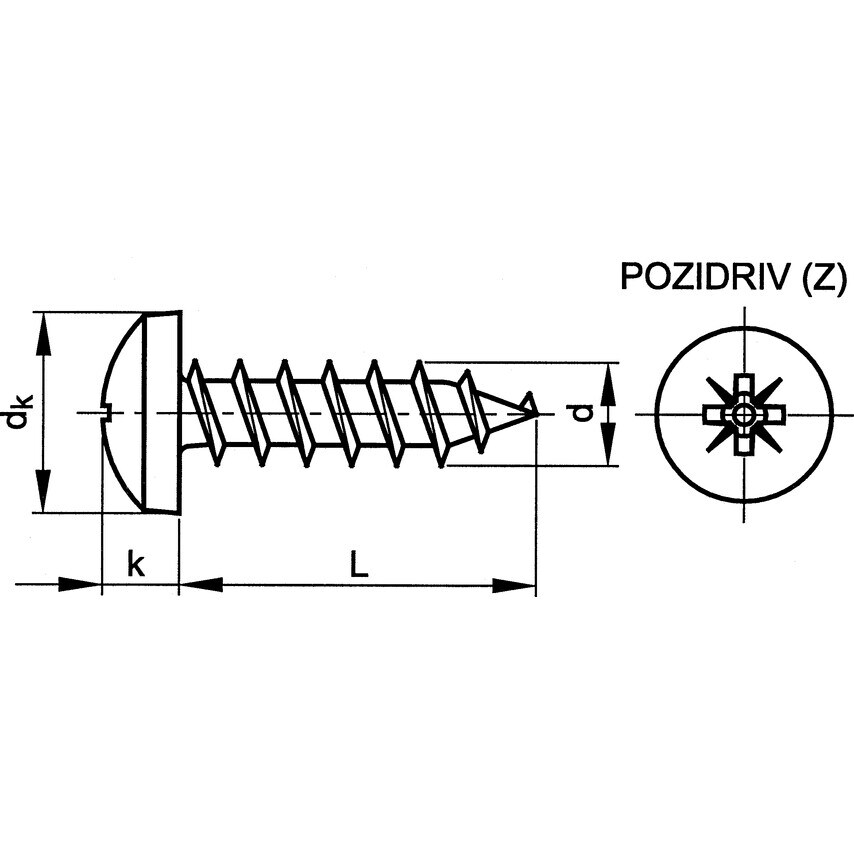 Matlock 6X120MM Pozi RSD Cheese Head Chipboard Screw A2 (BX-100)