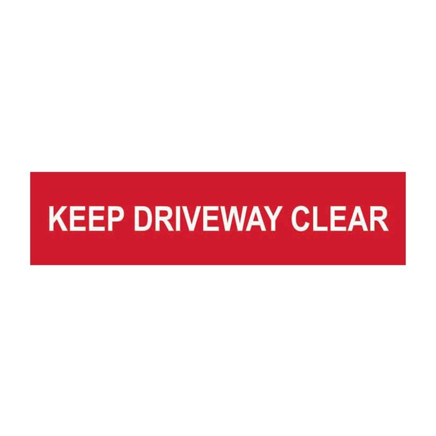 Spectrum Industrial Keep Driveway Clear - PVC (200 x 50mm)