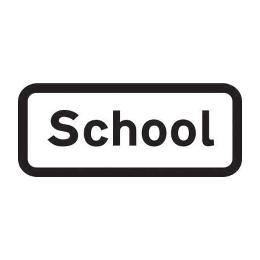 Spectrum Industrial 439 x 188mm Dibond 'School' Road Sign (without Channel)