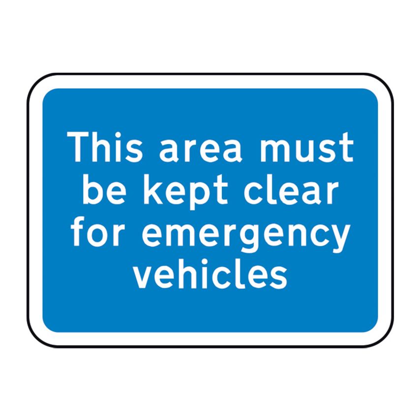 Spectrum Industrial 600 x 450mm Dibond 'This Area Must Be Kept Clear For...' Roa