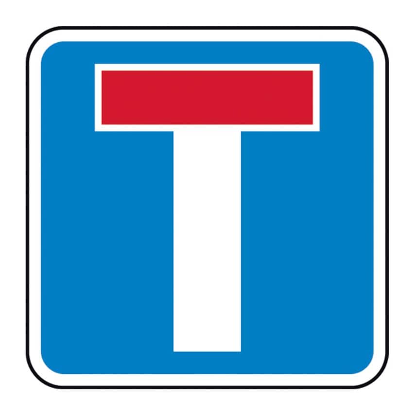 Spectrum Industrial 480 x 480mm Dibond 'No Through Road' Road Sign (without Chan