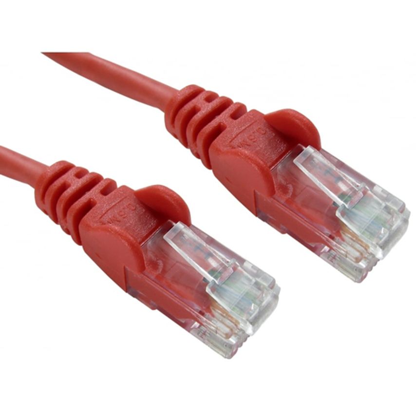 Cables Direct 5 Cables 5M Network 5E Moulded Boot Red-