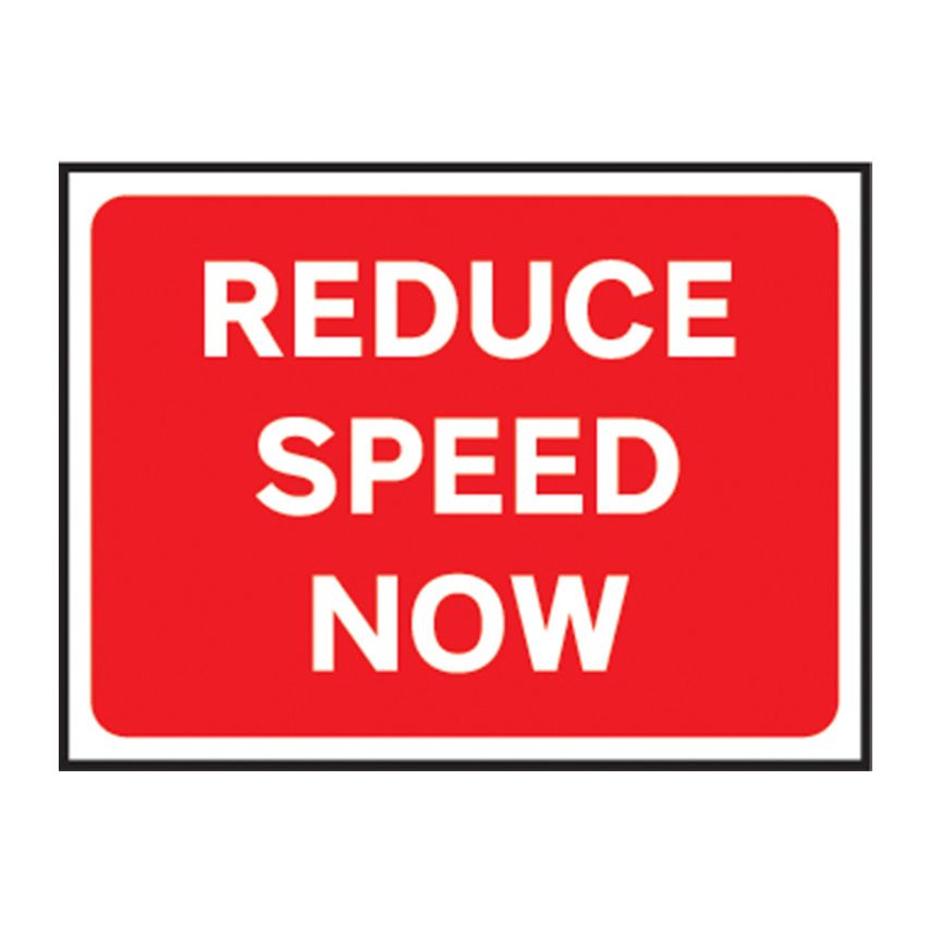 Spectrum Industrial 1050 x 750mm Temporary Sign - Reduce Speed Now