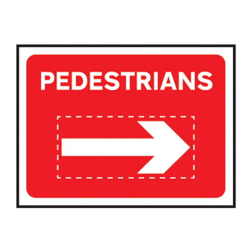 Spectrum Industrial 600 x 450mm Temporary Sign & Frame - Pedestrians with Revers