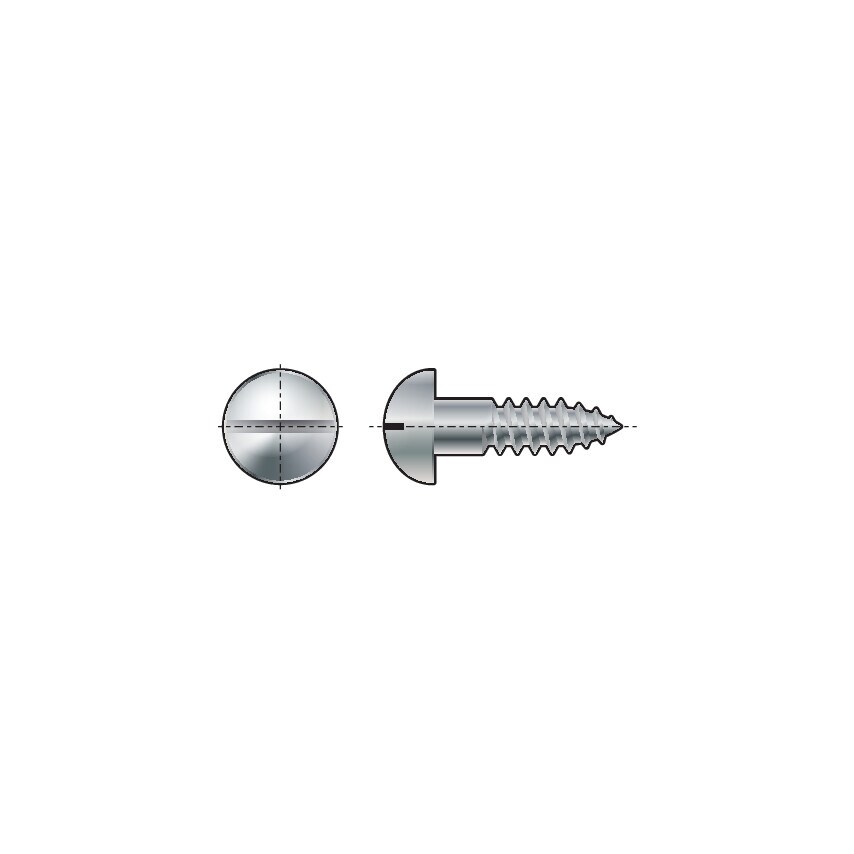 Matlock 5.5X20MM Slotted Round Head Wood Screw Brass CU2/CU3 (BX-200)