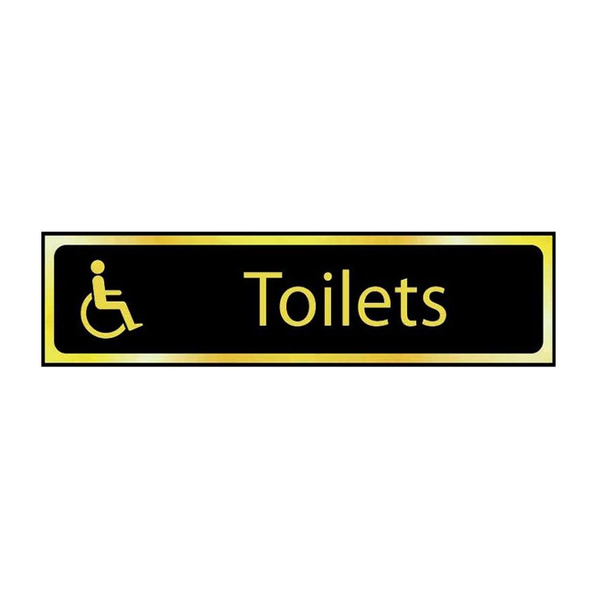 Spectrum Industrial Toilets (Disabled Logo) - Pol (200 x 50mm)