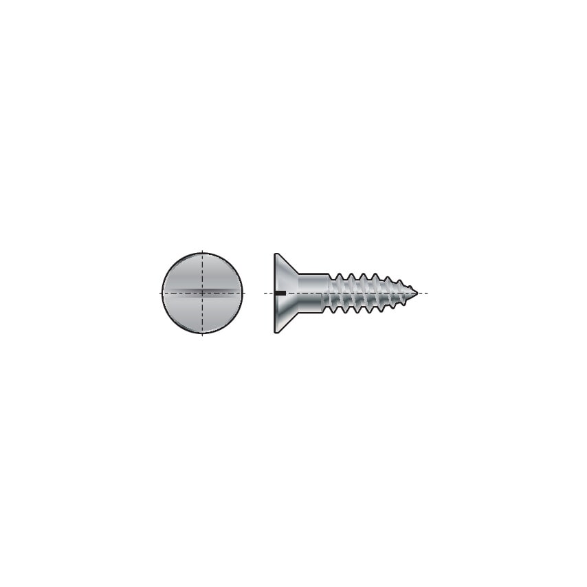 Matlock 5.5X35MM Slotted Countersunk (Flat) Head Wood Screw A2 (BX-200)