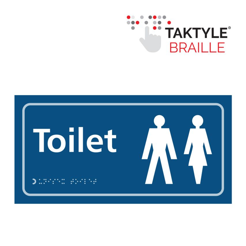 Spectrum Industrial Toilet (Ladies/Gents Symbol) - Taktyle (300 x 150mm)