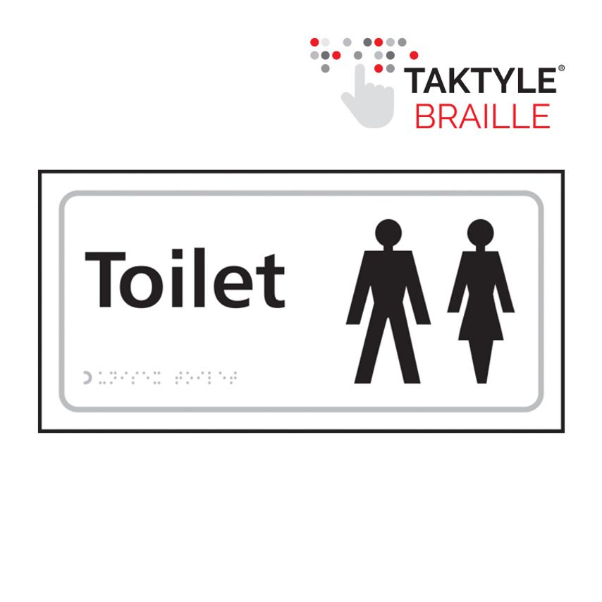 Spectrum Industrial Toilet (Ladies/Gents Symbol) - Taktyle (300 x 150mm)