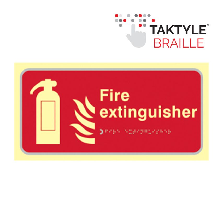 Spectrum Industrial Fire Extinguisher - TaktylePh (300 x 150mm)