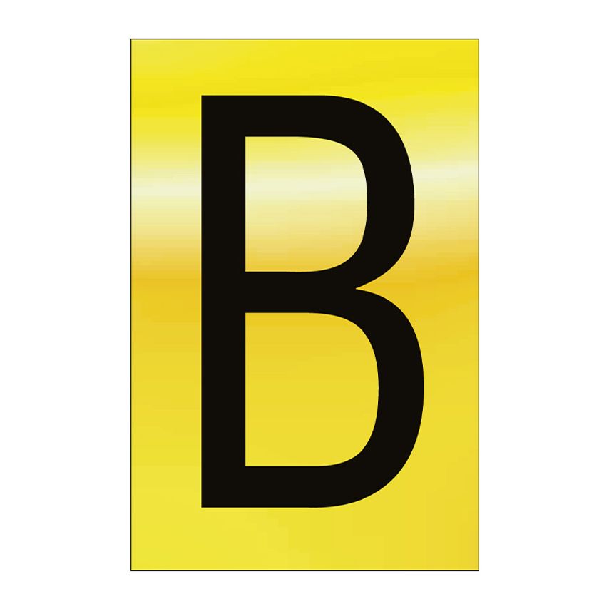 Spectrum Industrial 50mm Pol. Gold Effect - Character 'B'