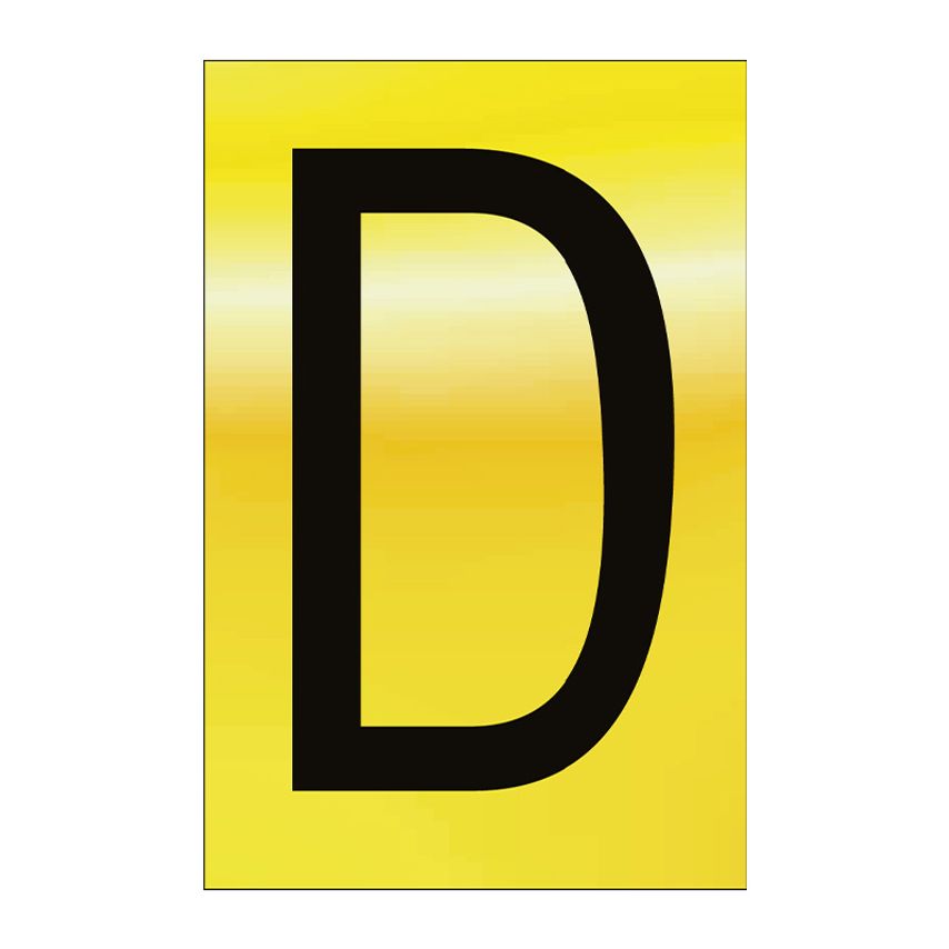 Spectrum Industrial 50mm Pol. Gold Effect - Character 'D'