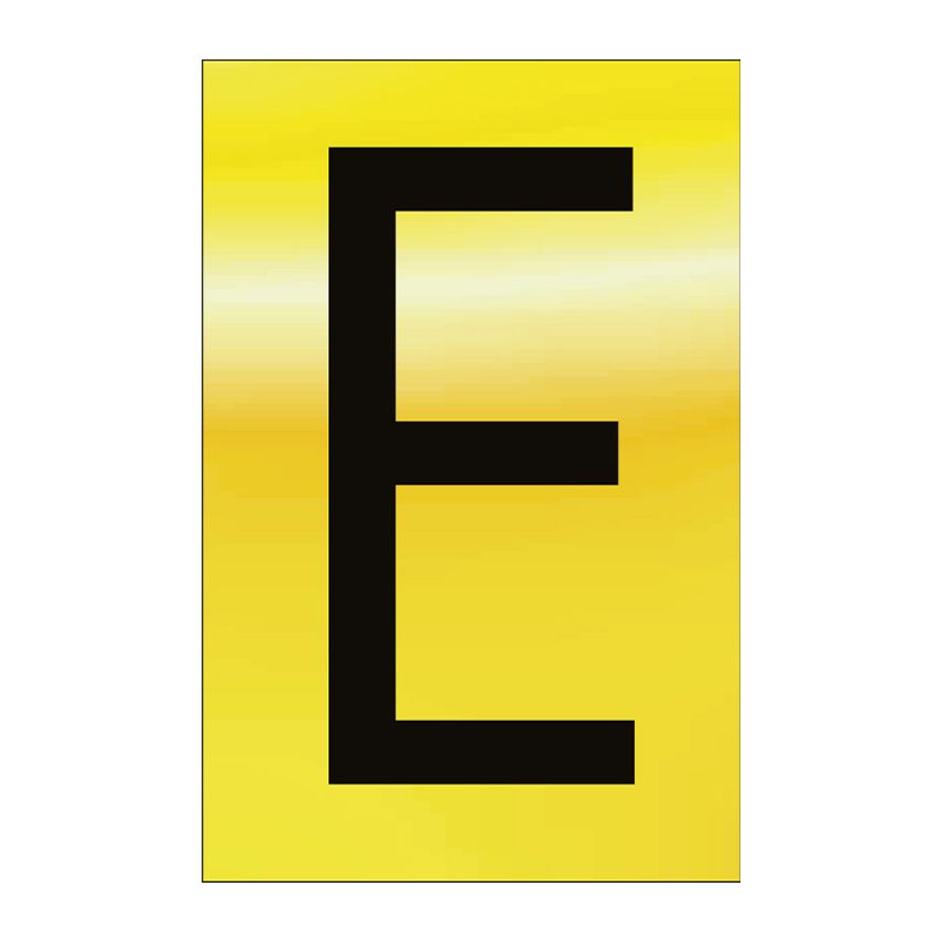 Spectrum Industrial 50mm Pol. Gold Effect - Character 'E'
