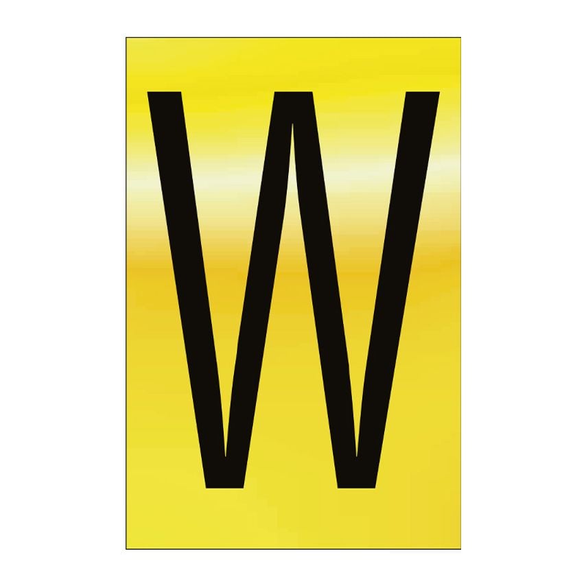 Spectrum Industrial 50mm Pol. Gold Effect - Character 'W'