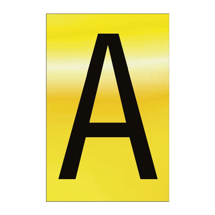 Spectrum Industrial 75mm Pol. Gold Effect - Character 'A'