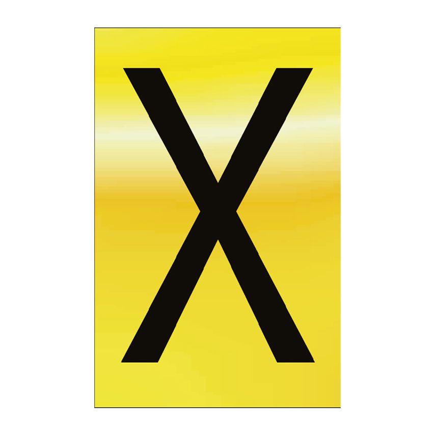 Spectrum Industrial 75mm Pol. Gold Effect - Character 'X'