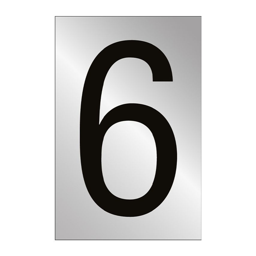 Spectrum Industrial 75mm Pol. Chrome Effect - Character '6'