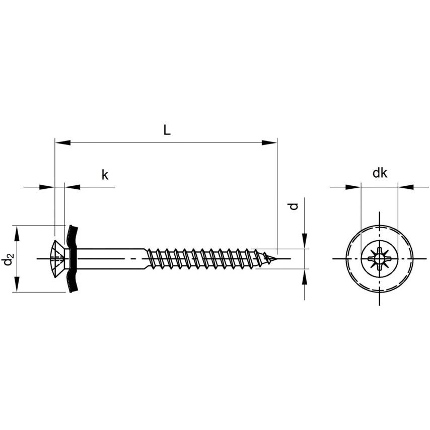 Matlock 4.5X100X15MM Pozi Wood Screw + Washer A2 CU Plated (BX-100)