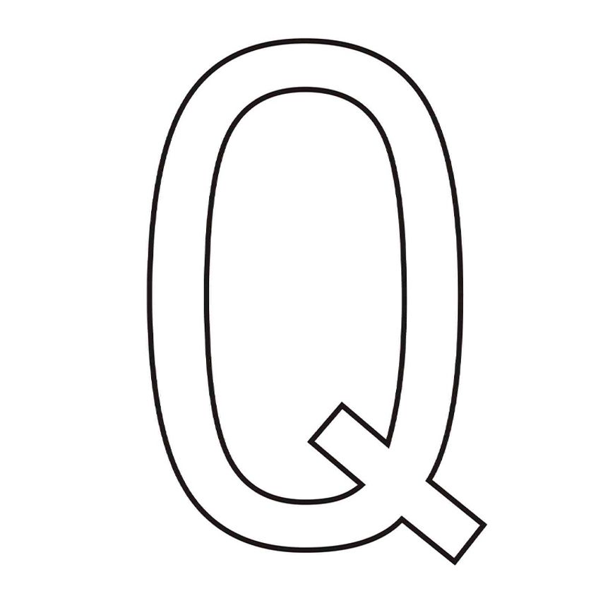 Spectrum Industrial 50mm White Vinyl - Character 'q', Pack of 10