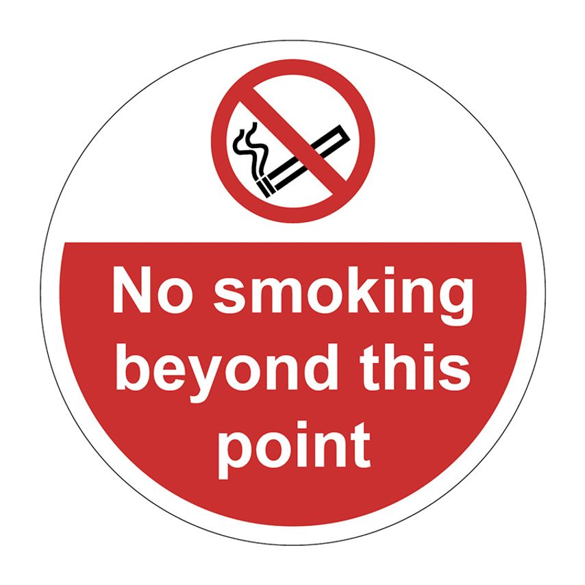 Spectrum Industrial NO Smoking Beyond This Point' Floor Graphic, Anti-slip Lamin