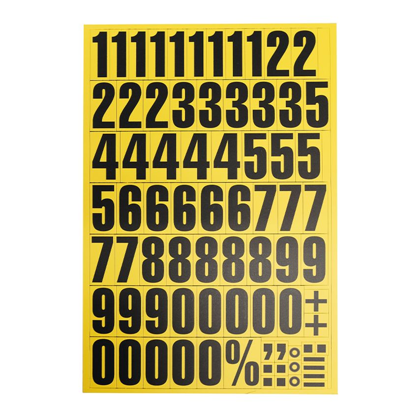 Spectrum Industrial Magnetic Number Set - 17mm (Yellow)