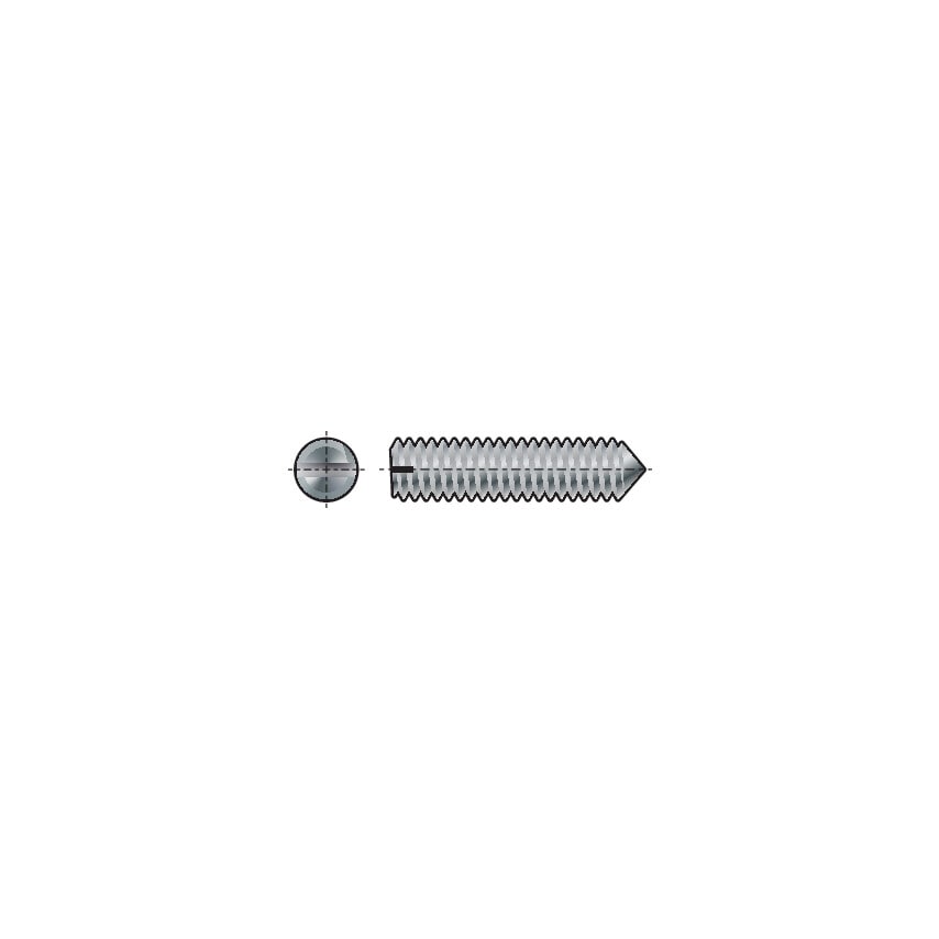 Qualfast M5X8 Slotted Set Screw Cone Point A1/A35- you get 200