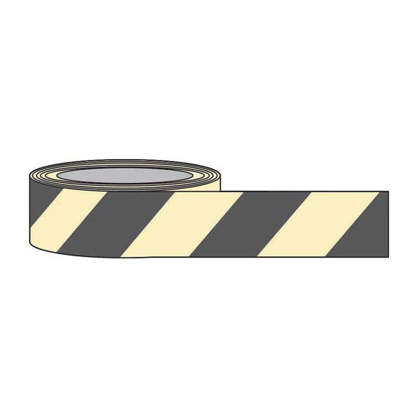 Spectrum Industrial 80mm x 10m Black Chevron Photoluminescent Tape