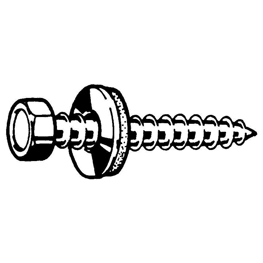 Qualfast 6.5X90MM Roofing/Front Bolt BZP C/W Elastomer Sealing Wash- you get 100