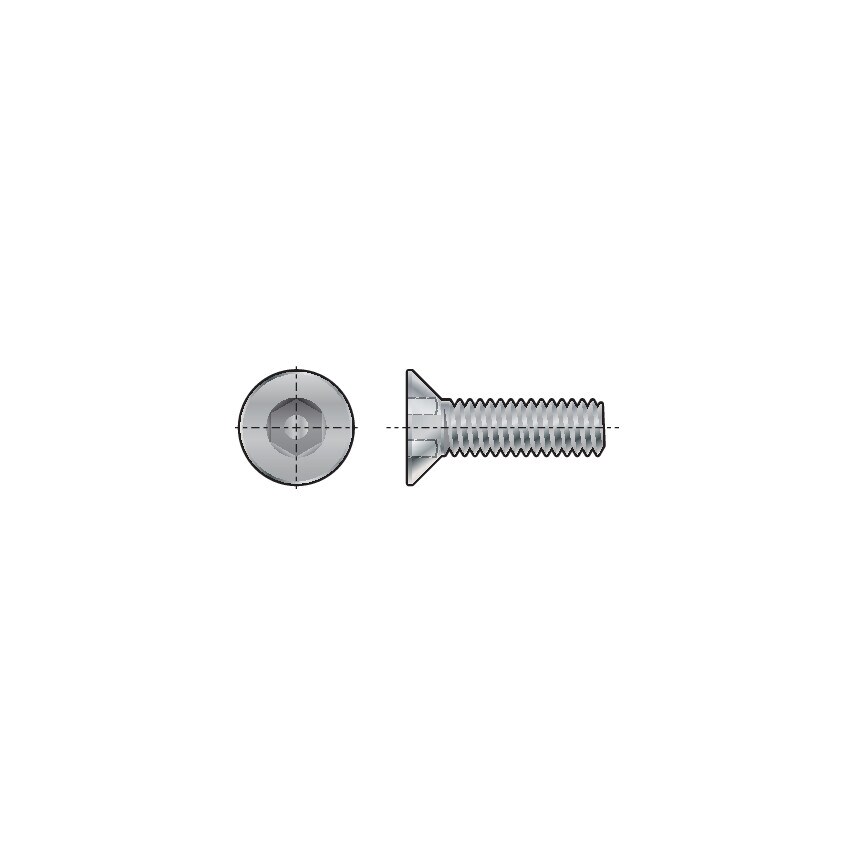 Qualfast M4X8 A2 St/St Pin Hex Countersunk M/C Screw- you get 100