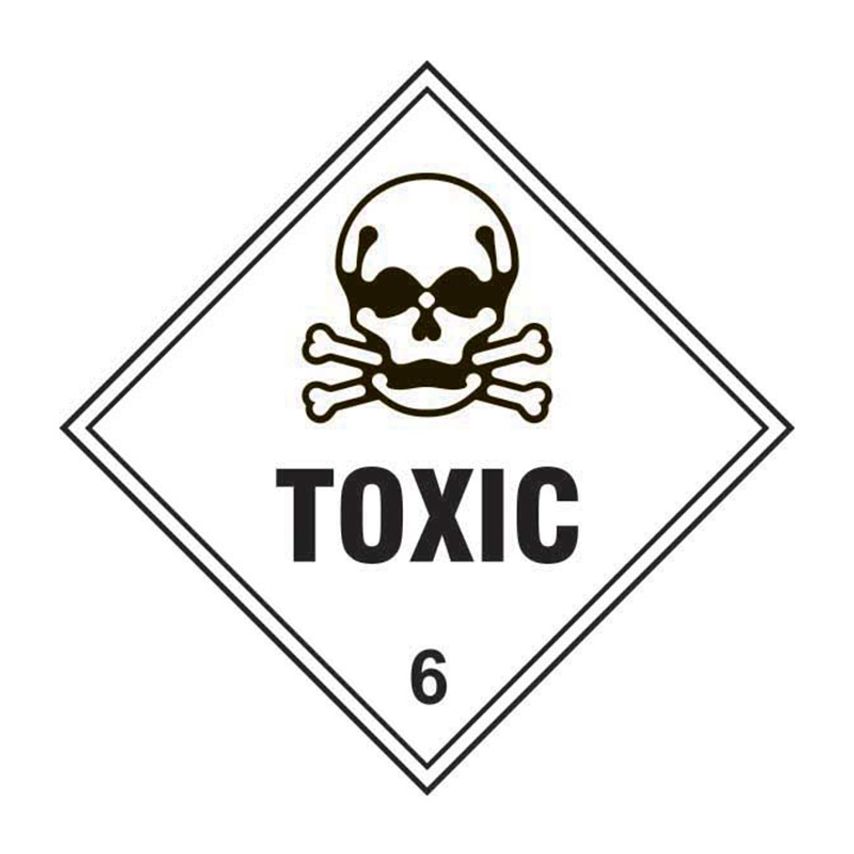 Spectrum Industrial Toxic 6 - Labels (100 x 100mm Roll of 250)