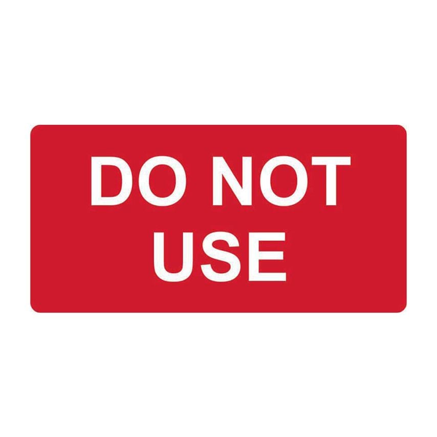 Do Not Use Labels Zoro UK