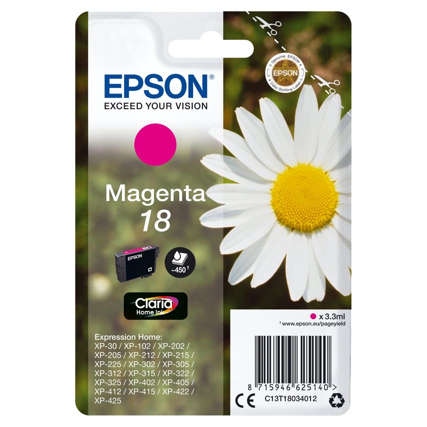 Epson Daisy Single pack Magenta 18 Claria Home Ink
