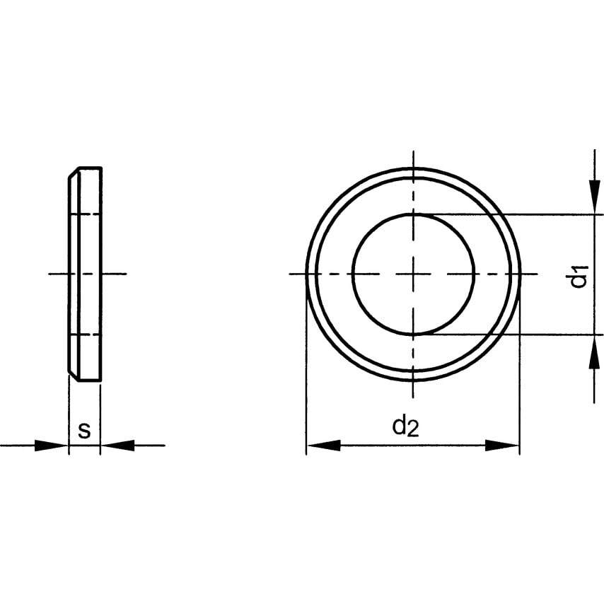 Qualfast M20 Form-A Washer Single Chamfer - Steel - BZP DIN 125-1B- you get 25